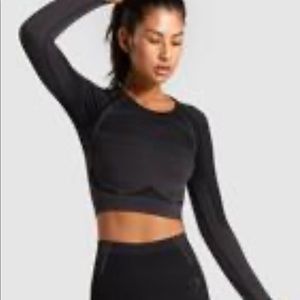 Gymshark geo seamless long sleeve top